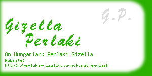 gizella perlaki business card